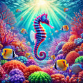 Hippocampe majestueux sous les rayons du soleil