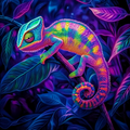 Chameleon in a neon world