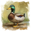 Portrait d'un colvert majestueux