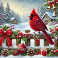 Magie de Noël et cardinal flamboyant