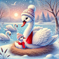 Un nid d’amour dans un paysage d’hiver