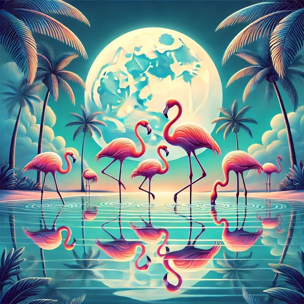 Balade nocturne des flamants roses