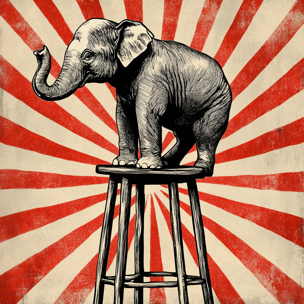 Éléphant équilibriste