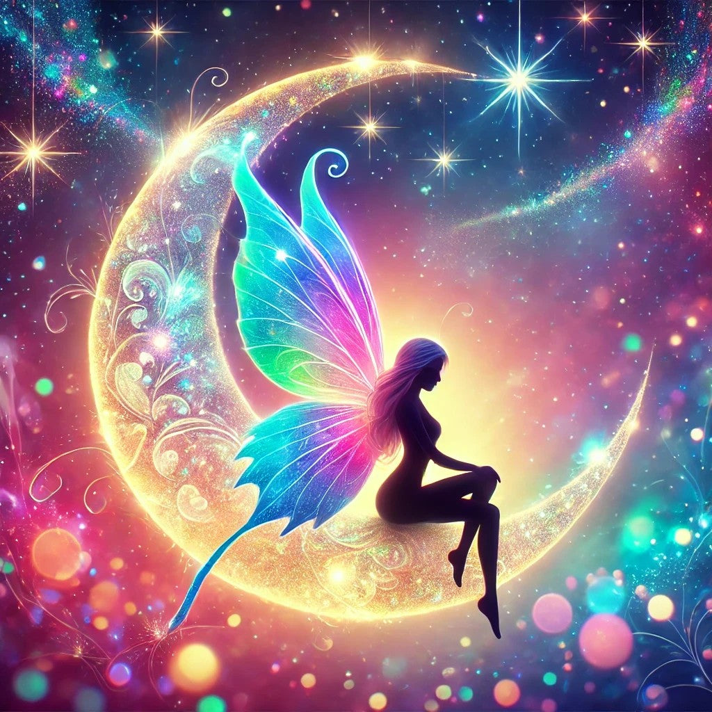 Fée et lune scintillante