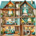 Cozy decor in turquoise