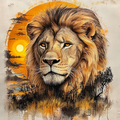 Majestic Lion under the African Sun