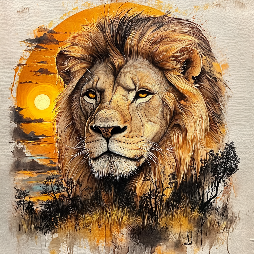Majestic Lion under the African Sun
