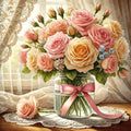 Un bouquet de roses ensoleillé