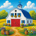 Flowery morning at the farm