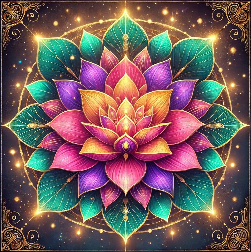 Lotus spirituel en symétrie
