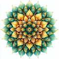 Fleur dorée de sagesse végétale