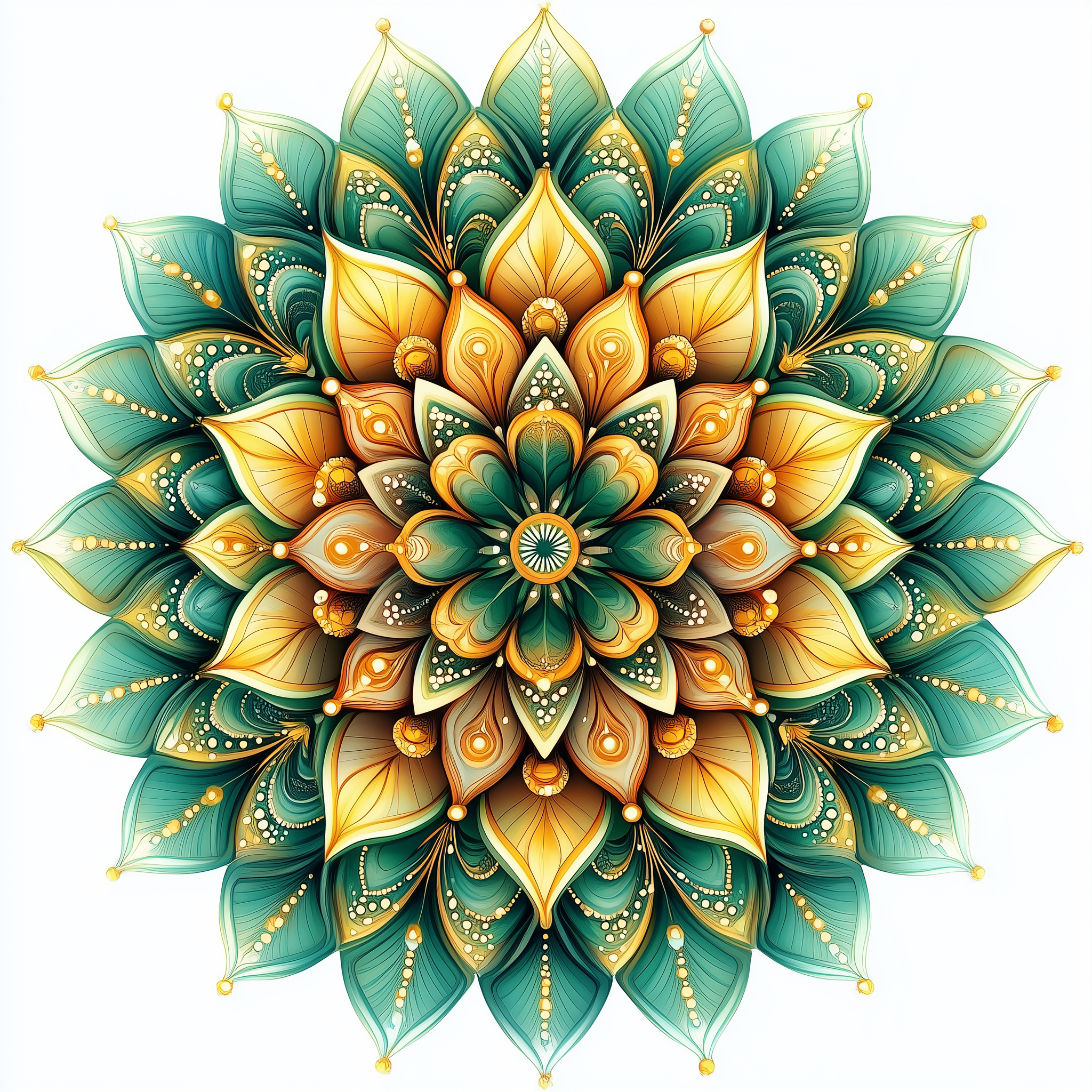 Fleur dorée de sagesse végétale