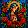 Prayer stained glass