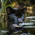 Wild awakening in the river