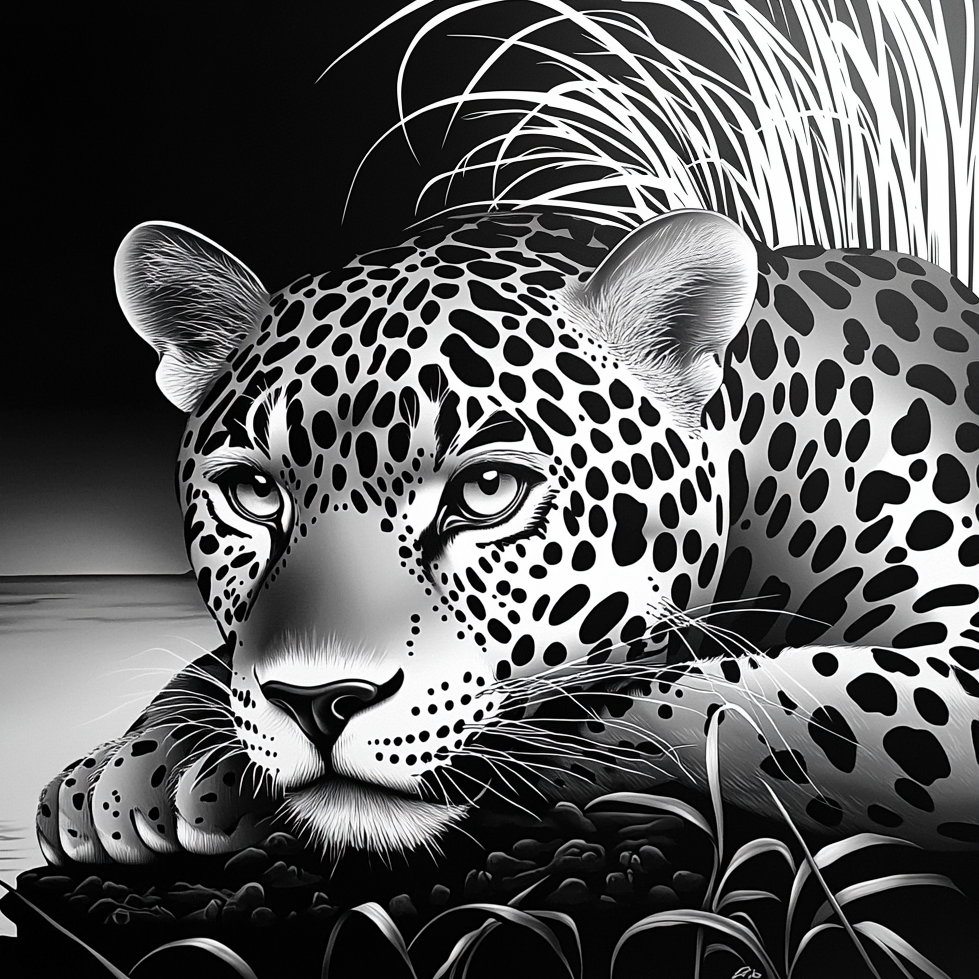 Elegance of the monochromatic jaguar
