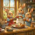 L’heure du festin chez les lapins