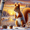 Little visitor of the frozen woods