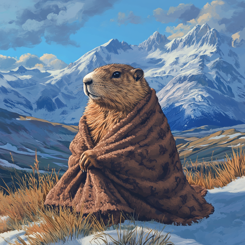 Marmotte en mode cocooning
