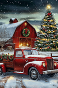 Le vieux pick-up de Noël