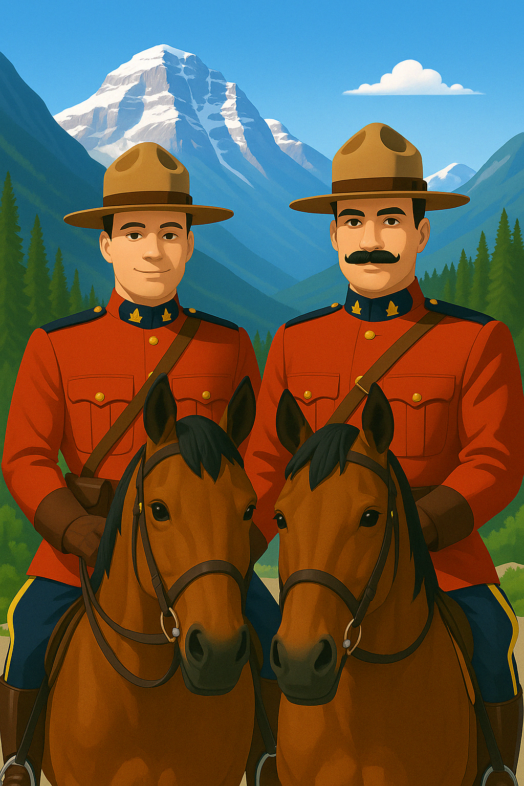 Mounted patrol in the heart of nature