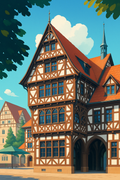 Beauté architecturale des villages germaniques