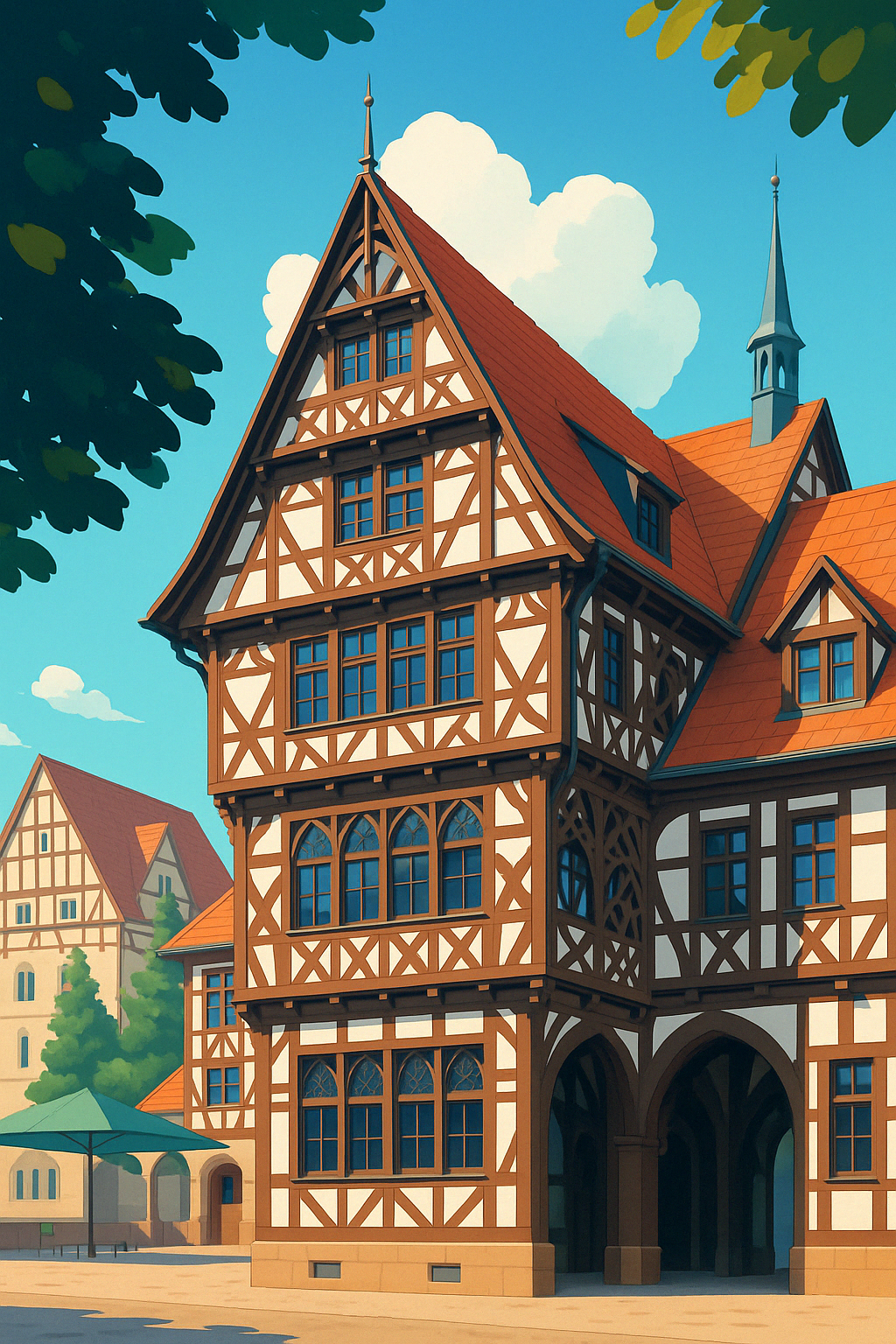 Beauté architecturale des villages germaniques