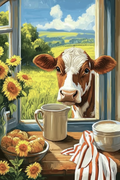 A Curious Visitor at Breakfast