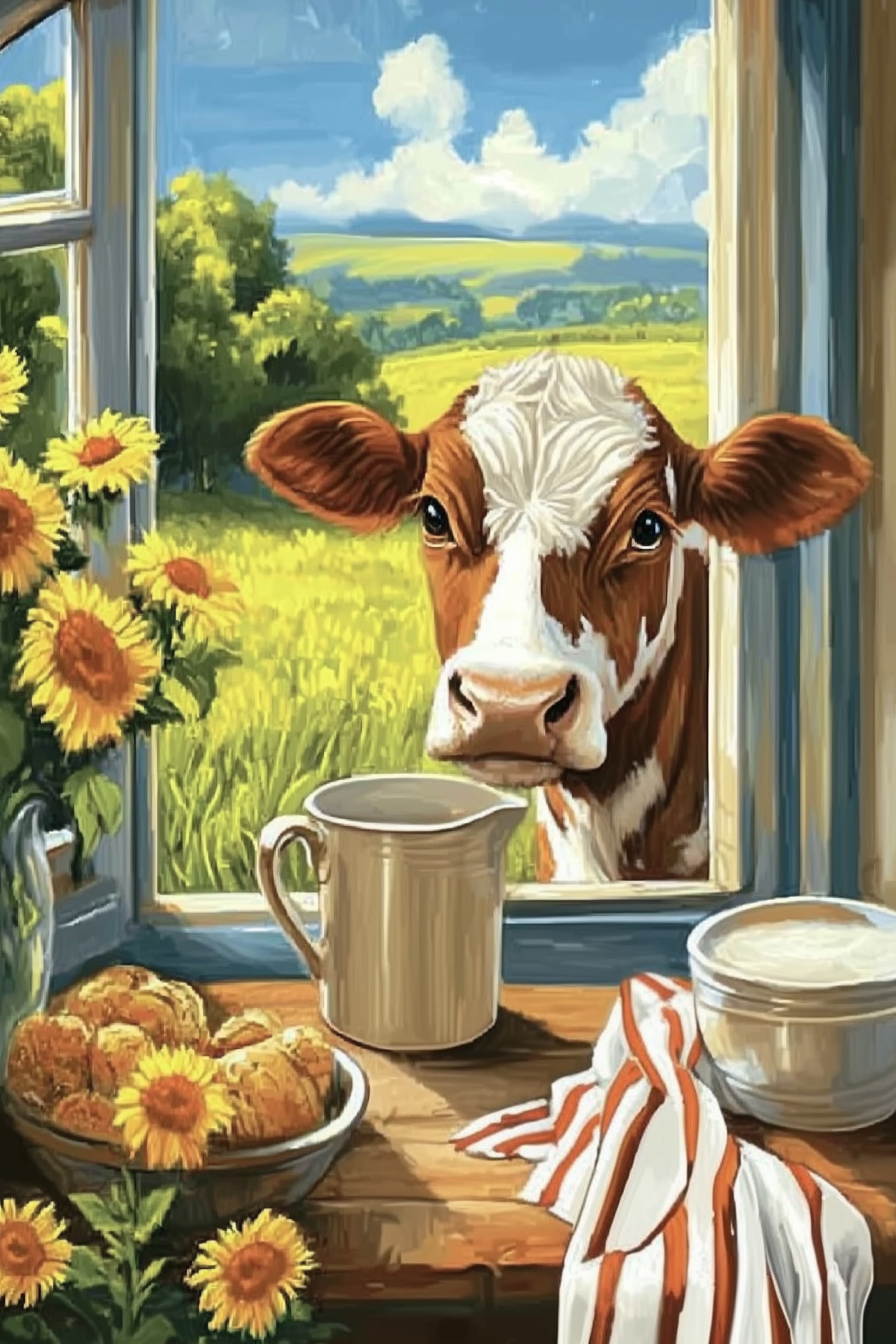 A Curious Visitor at Breakfast