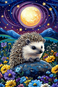 Starry Night of the Little Hedgehog