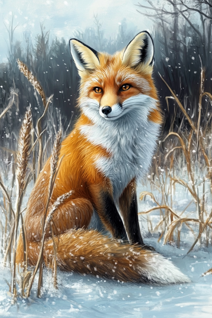 L’élégance du renard en hiver