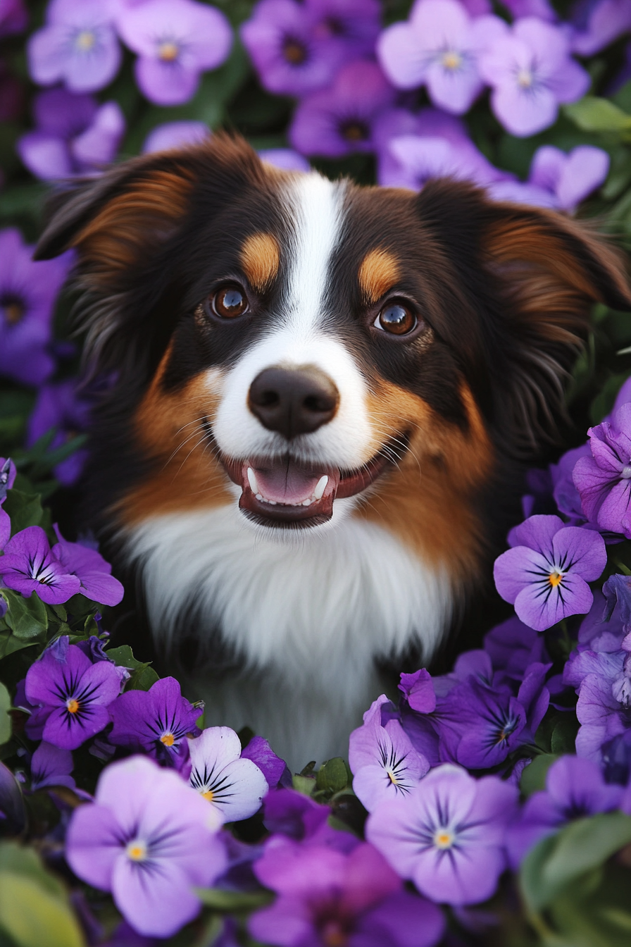 Du bonheur parmi les violettes