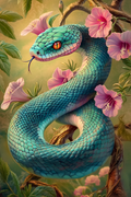 Portrait of a Flowery Predator