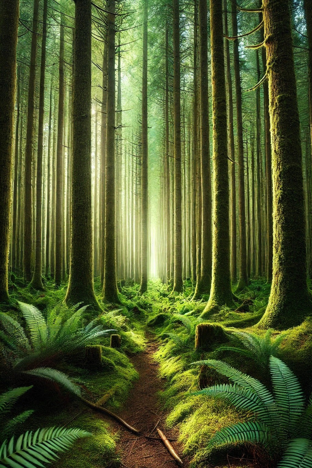 Chemin secret dans la forêt