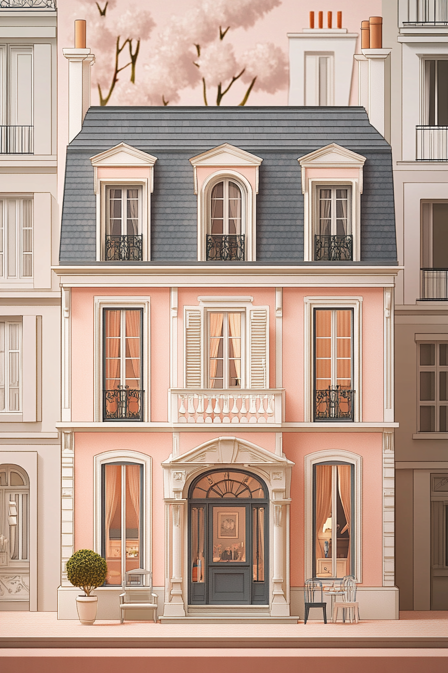 Pink house with Parisian charm