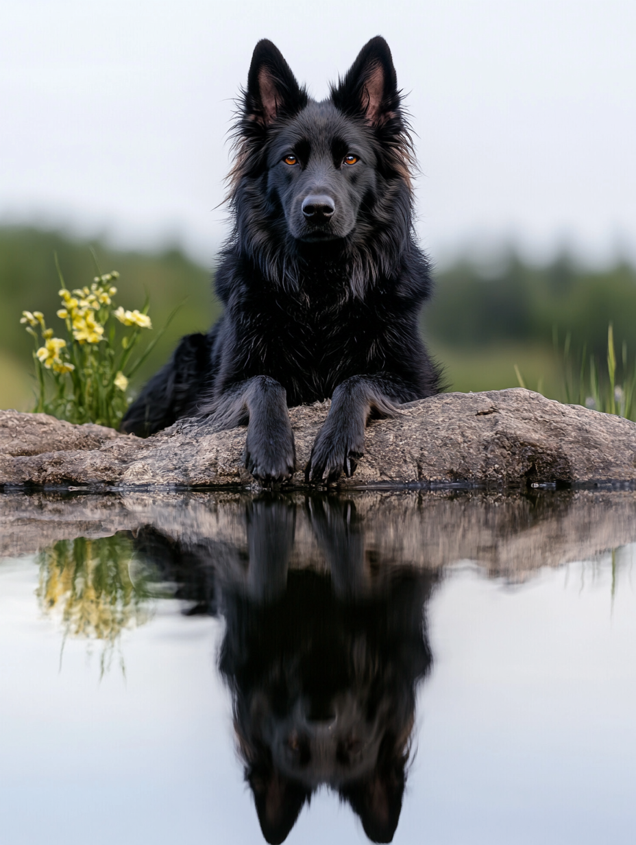 Fidèle compagnon au reflet mystérieux