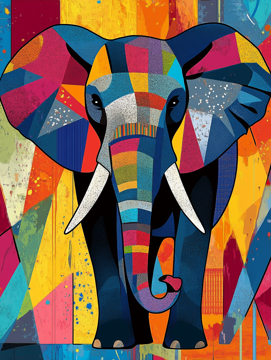 Modern Art: Stylized Elephant