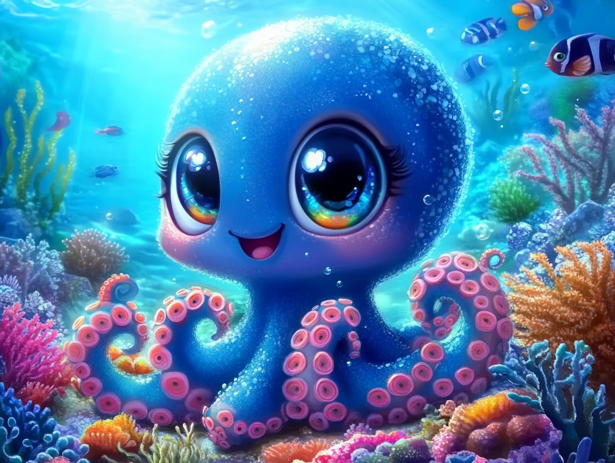 The adorable reef octopus