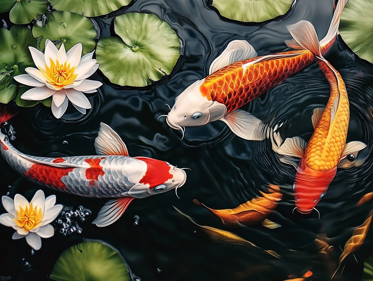 Beauté des carpes koi