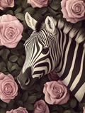 Rayures Noires et Roses Pastel
