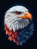 Portrait of an eagle with a powerful gaze