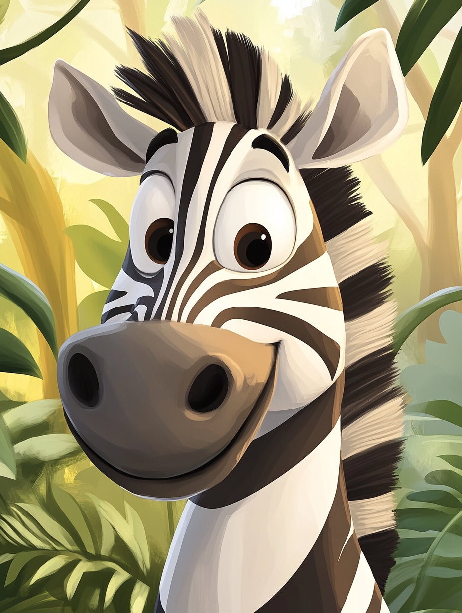 Lively little zebra