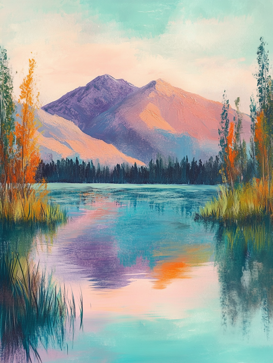 Miroir d'un ciel pastel