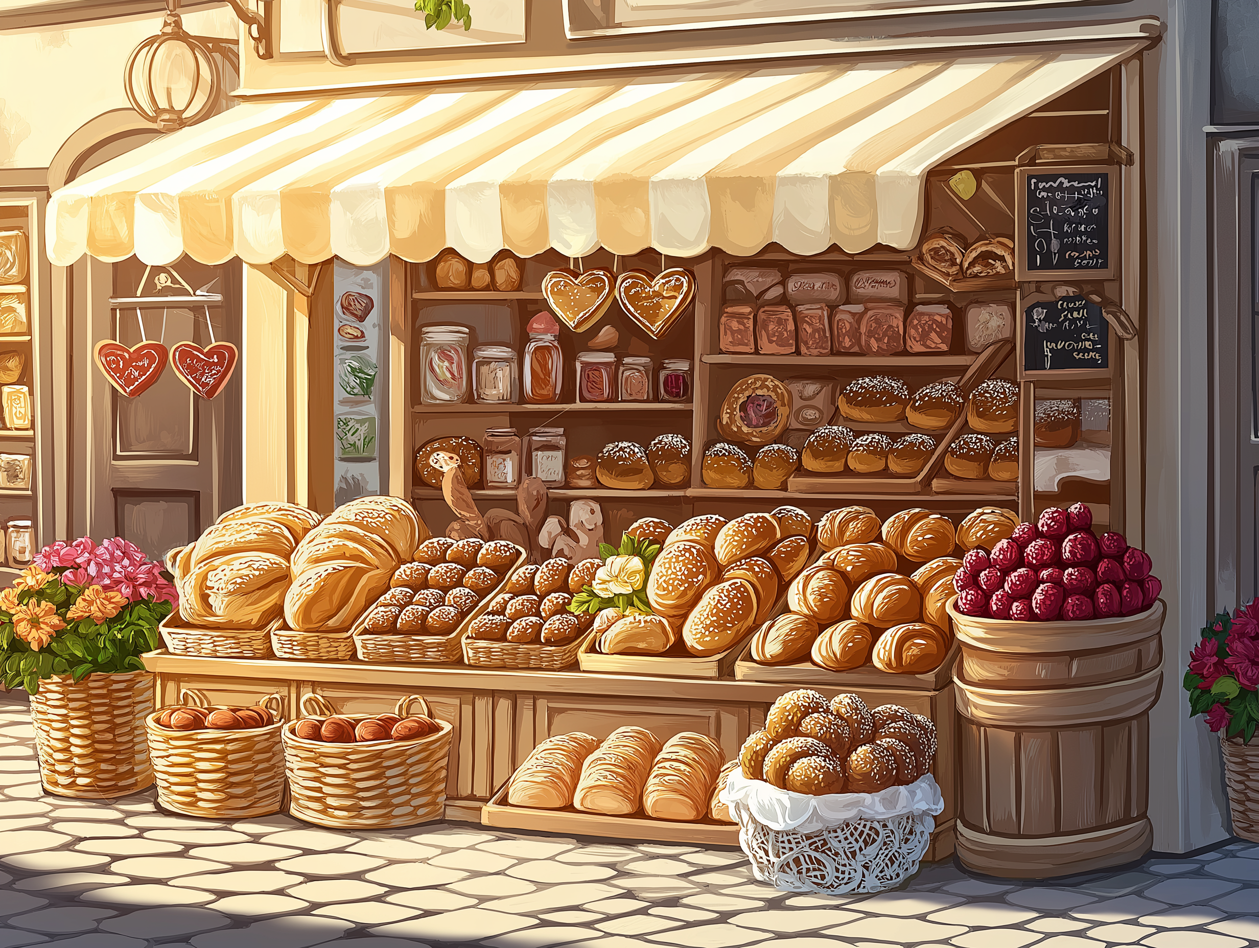 Pains frais et viennoiseries