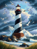 The lighthouse in the storm