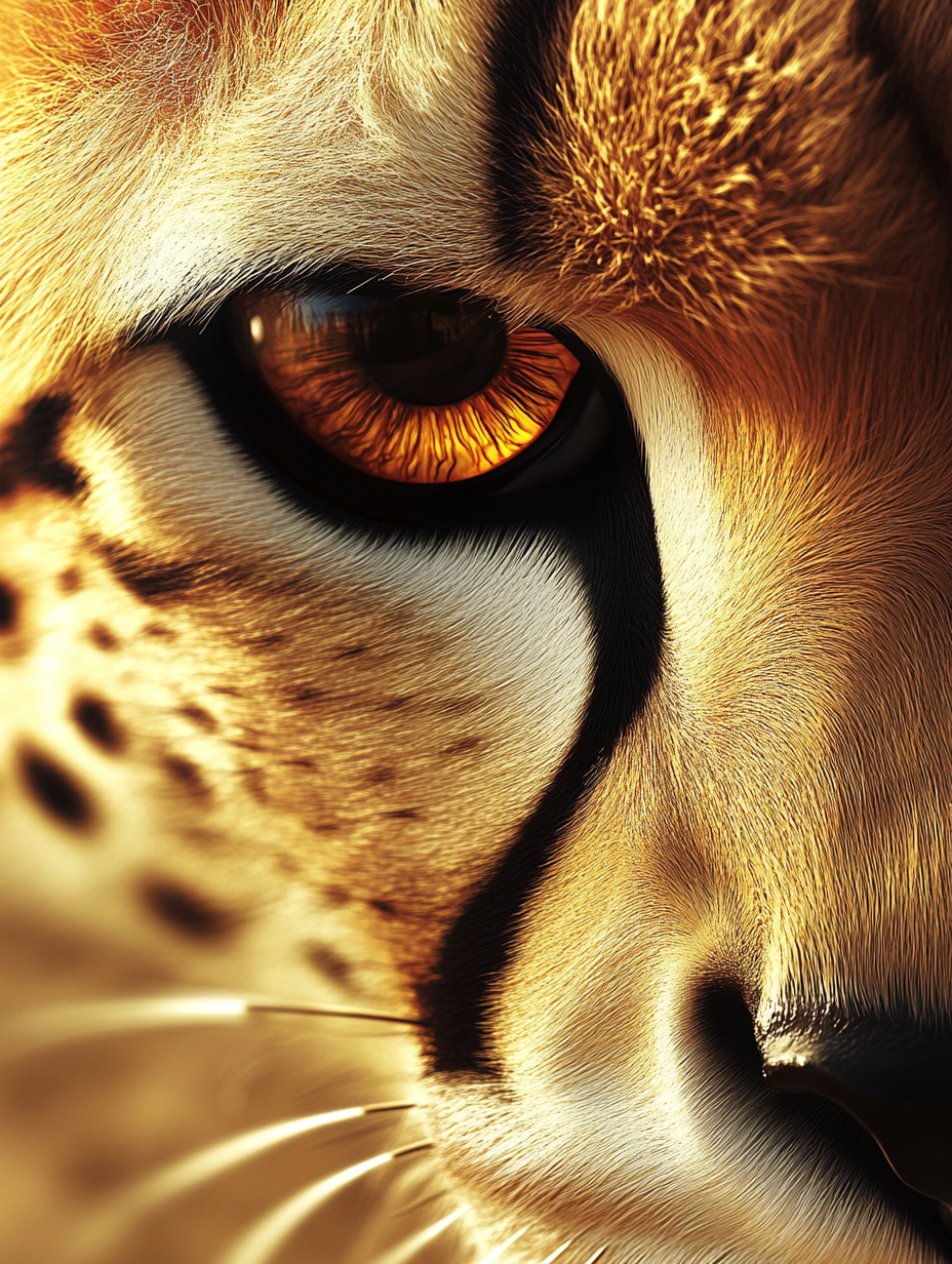 Lumière Dorée sur le Guépard