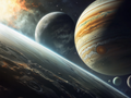 Jupiter dominates the spatial horizon