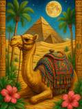 Egyptian night with magical reflections