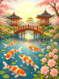 Koi carp in spring