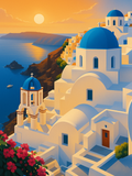 Peaceful evening in Santorini