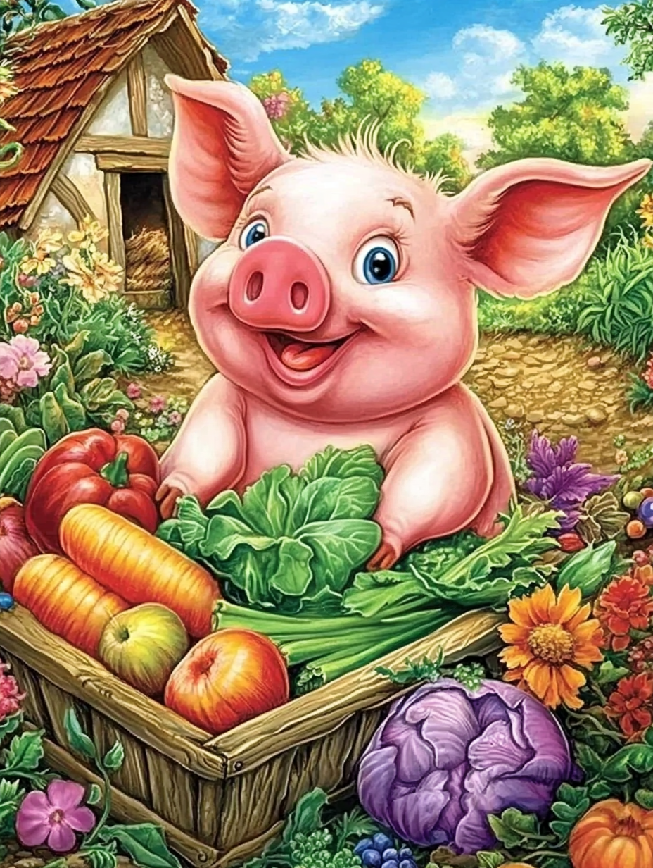 Le petit fermier et sa récolte